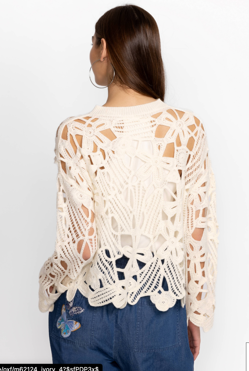 SUSIE CROCHET PULLOVER/ JOHNNY WAS