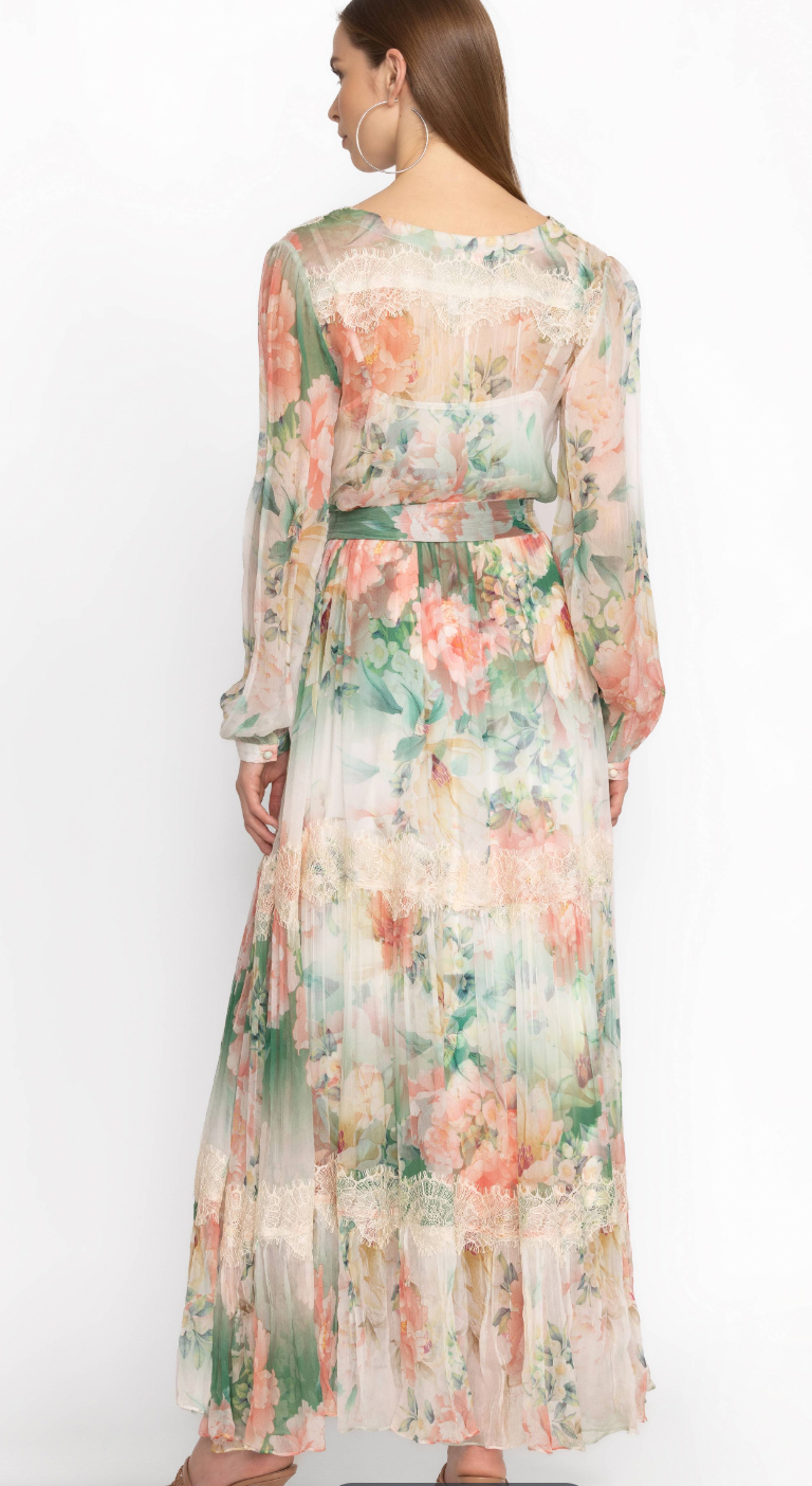 RUKSANA SILK MAXI DRESS/ JOHNNY WAS
