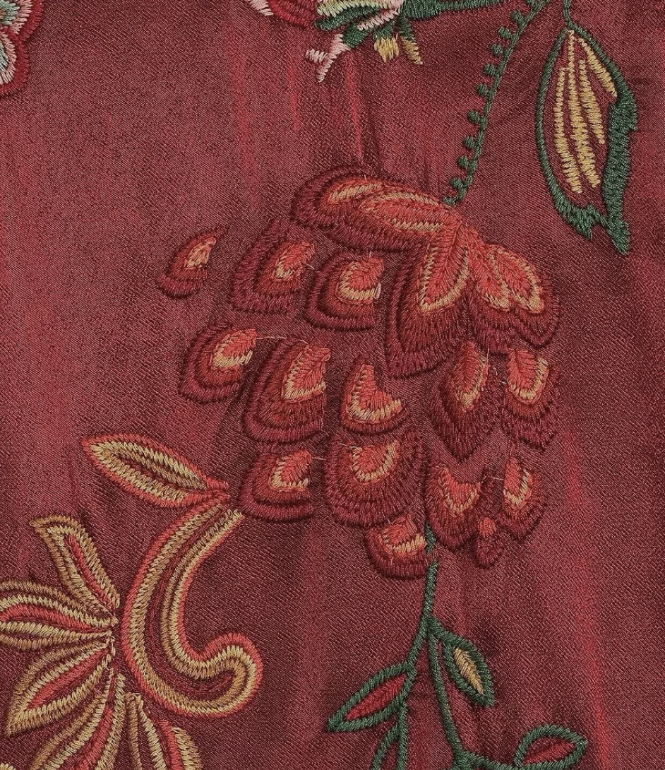 LONG KIMONO COAT - MESSINE POMEGRANATE / JOHNNY WAS