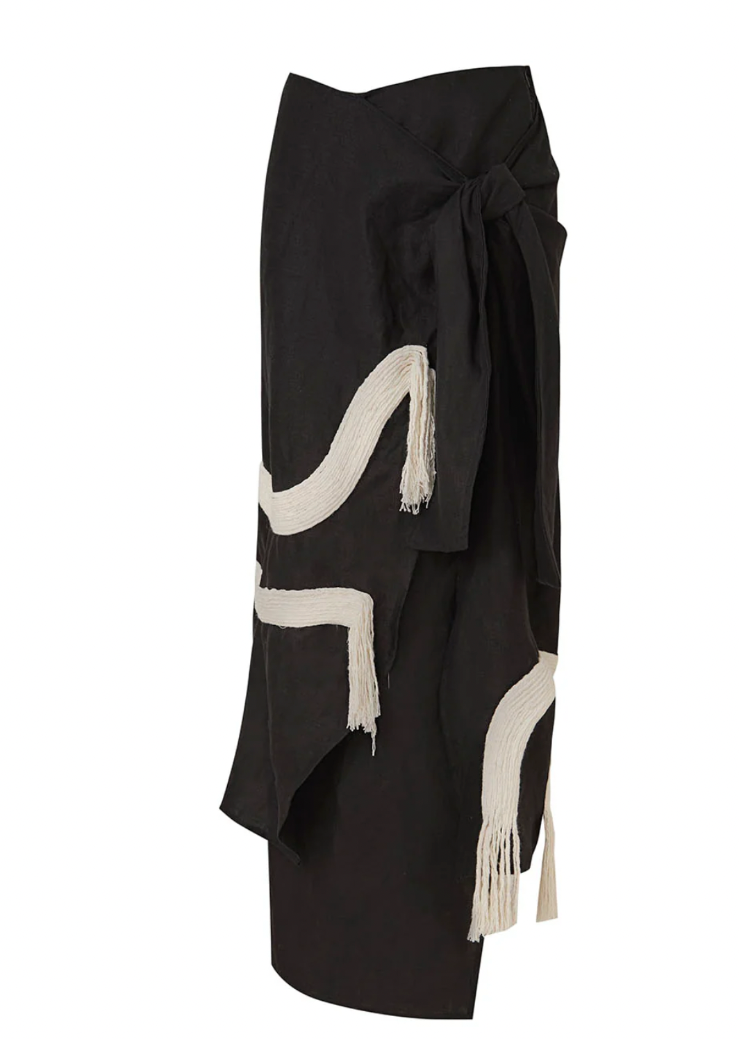 Falda Iana Bordada Negro/Padova