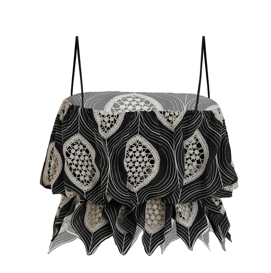 Crop top Lunel Negro/ Padova