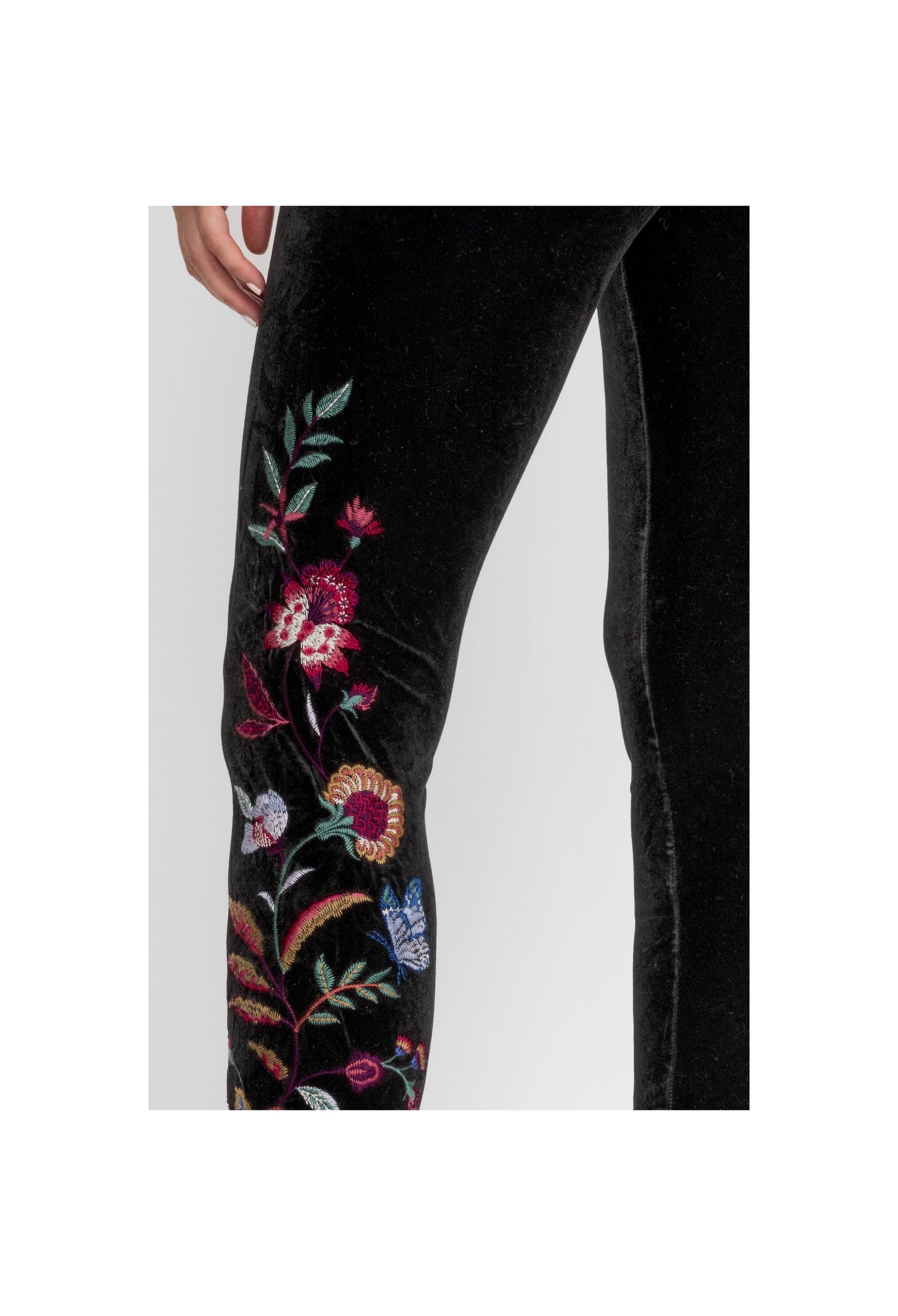 SANDRA STRETCH VELVET LEGGINS/ JOHNNY WAS