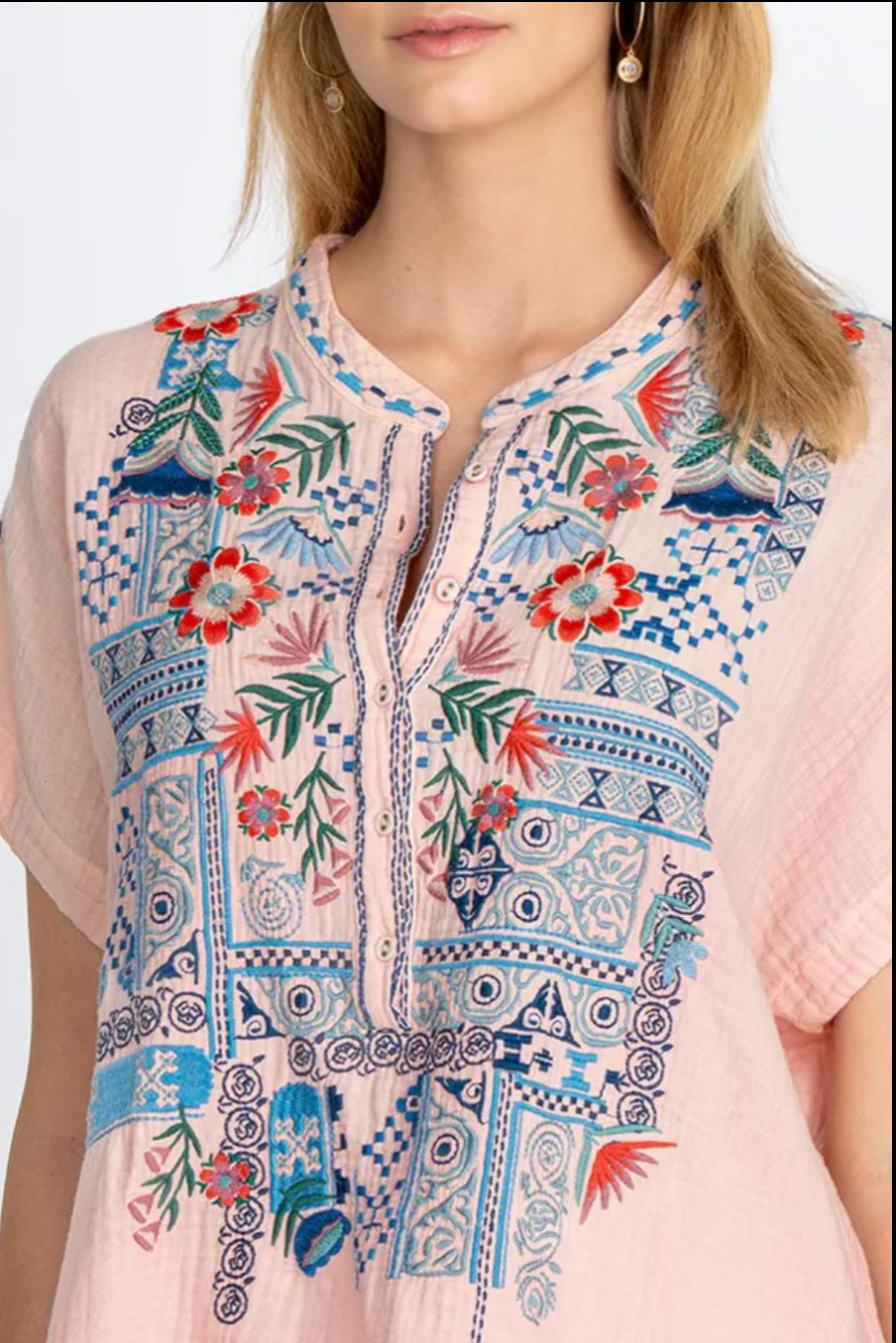 Johnny Was Chrisley Blusa Rose