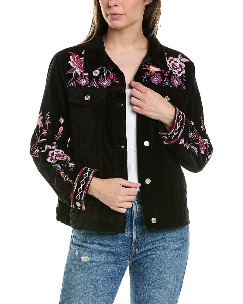  CURACAO COTTON VELVET TRUCKER JAKET / JOHNNY WAS