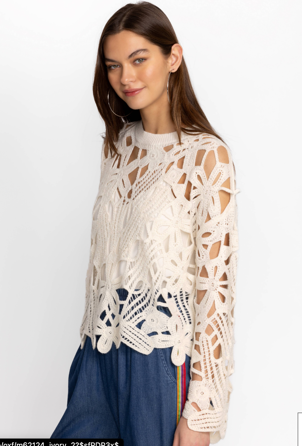 SUSIE CROCHET PULLOVER/ JOHNNY WAS