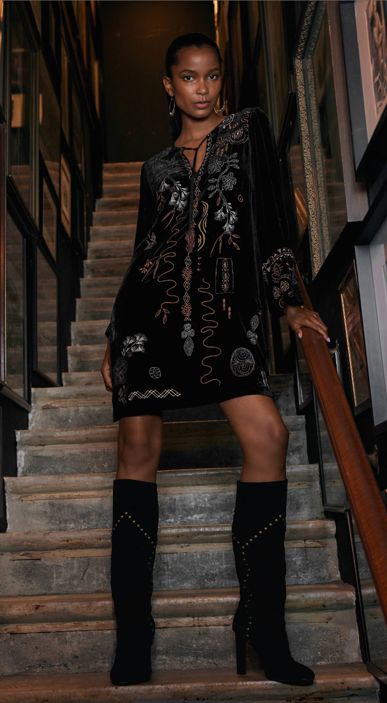 KIMONO SLEEVE RELAXED DRESS/ JOHNNY WAS