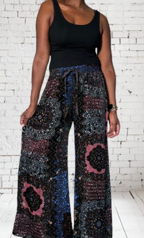 Axelle Wideleg Burnout Pant / JOHNNY WAS