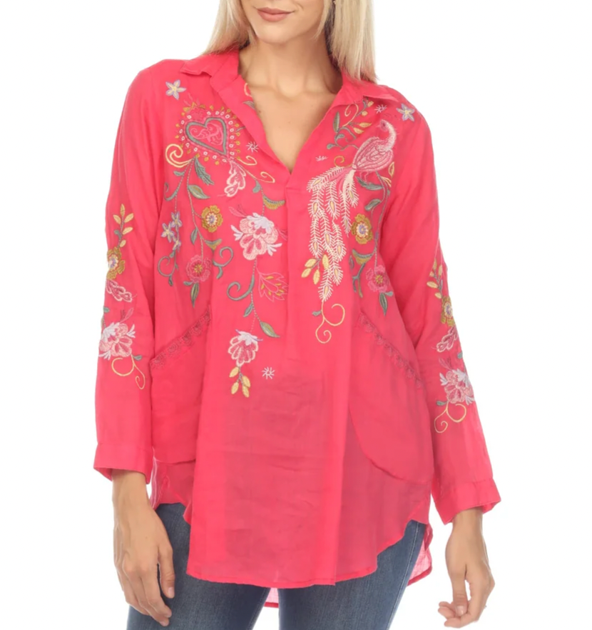  ASHLEE HENLEY POPOVER TUNIC/ JOHNNY WAS