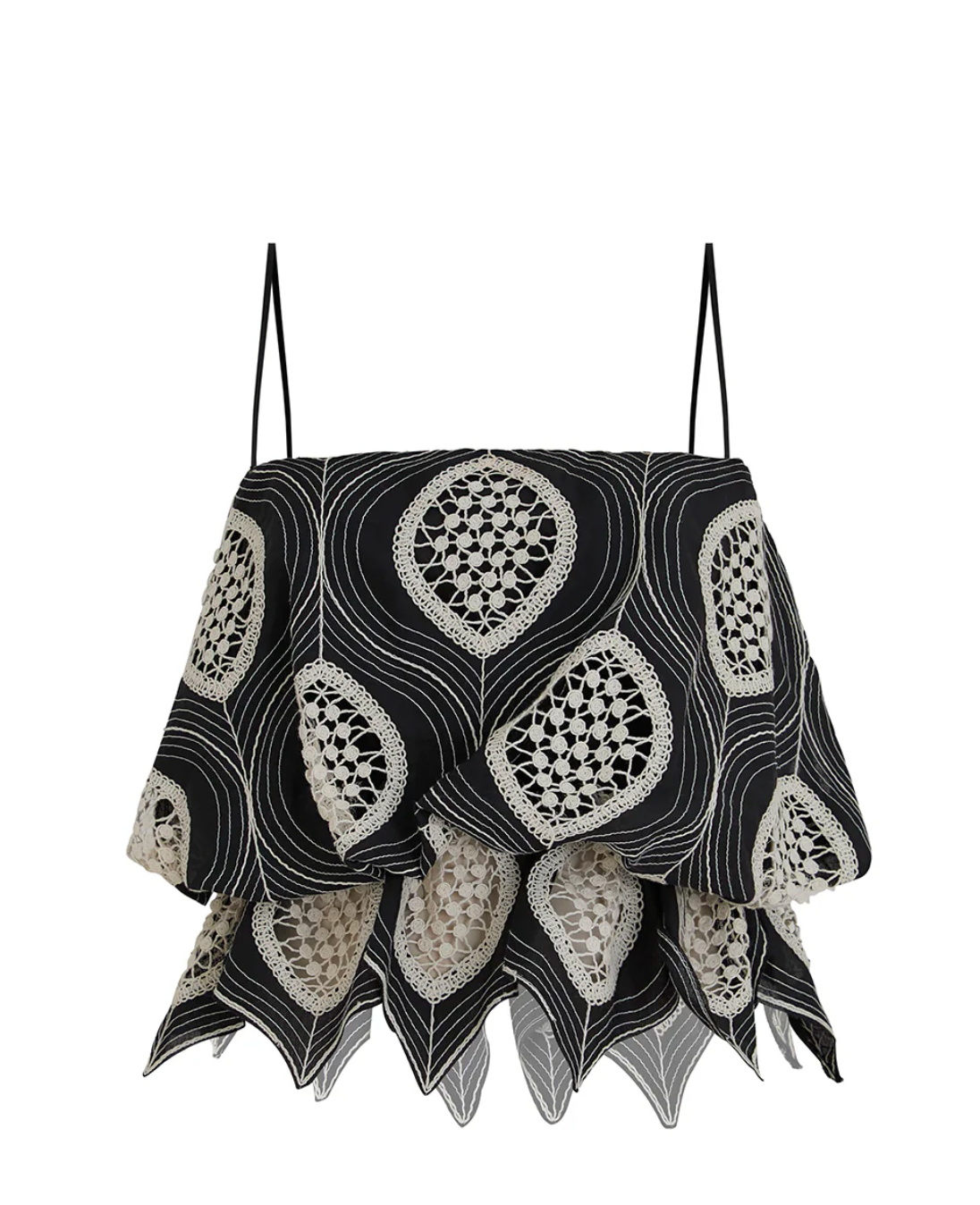 Crop top Lunel Negro/ Padova