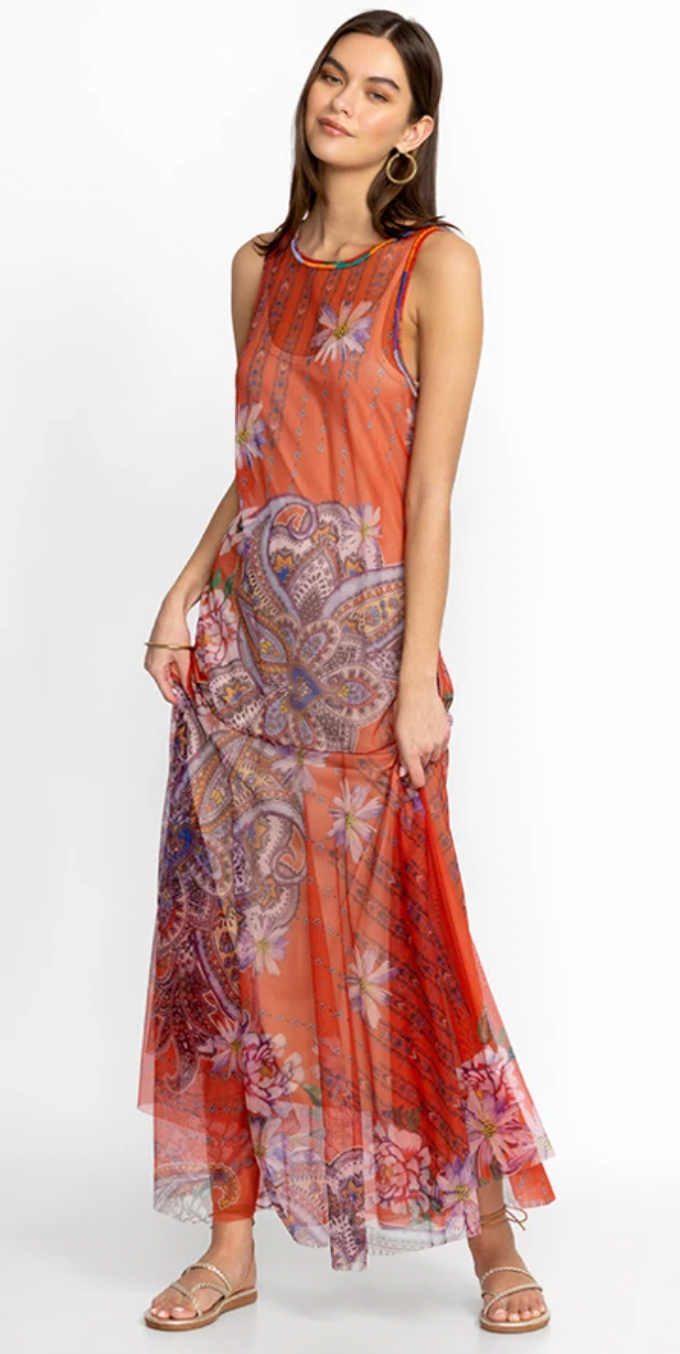 PAISLEY MESH DRESS/ JOHNNY WAS