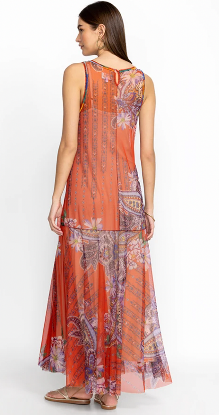 PAISLEY MESH DRESS/ JOHNNY WAS
