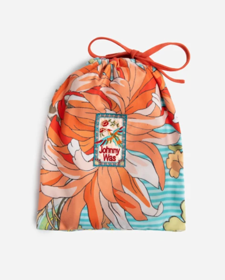 BLUE STRIPE LEOPARD BEACH TOWEL/ JOHNNY WAS