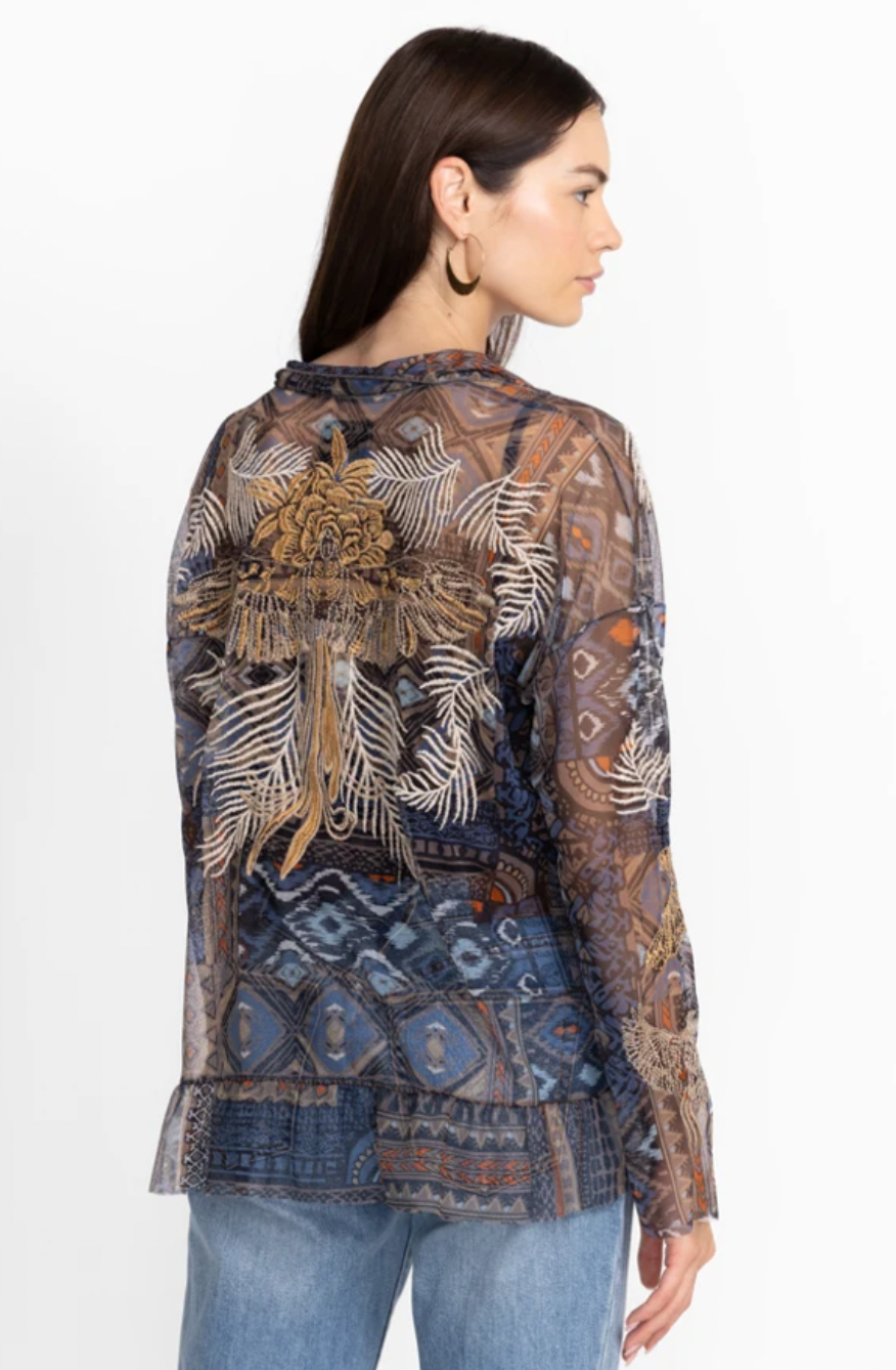 NOEMIE MESH BLOUSE / JOHNNY WAS