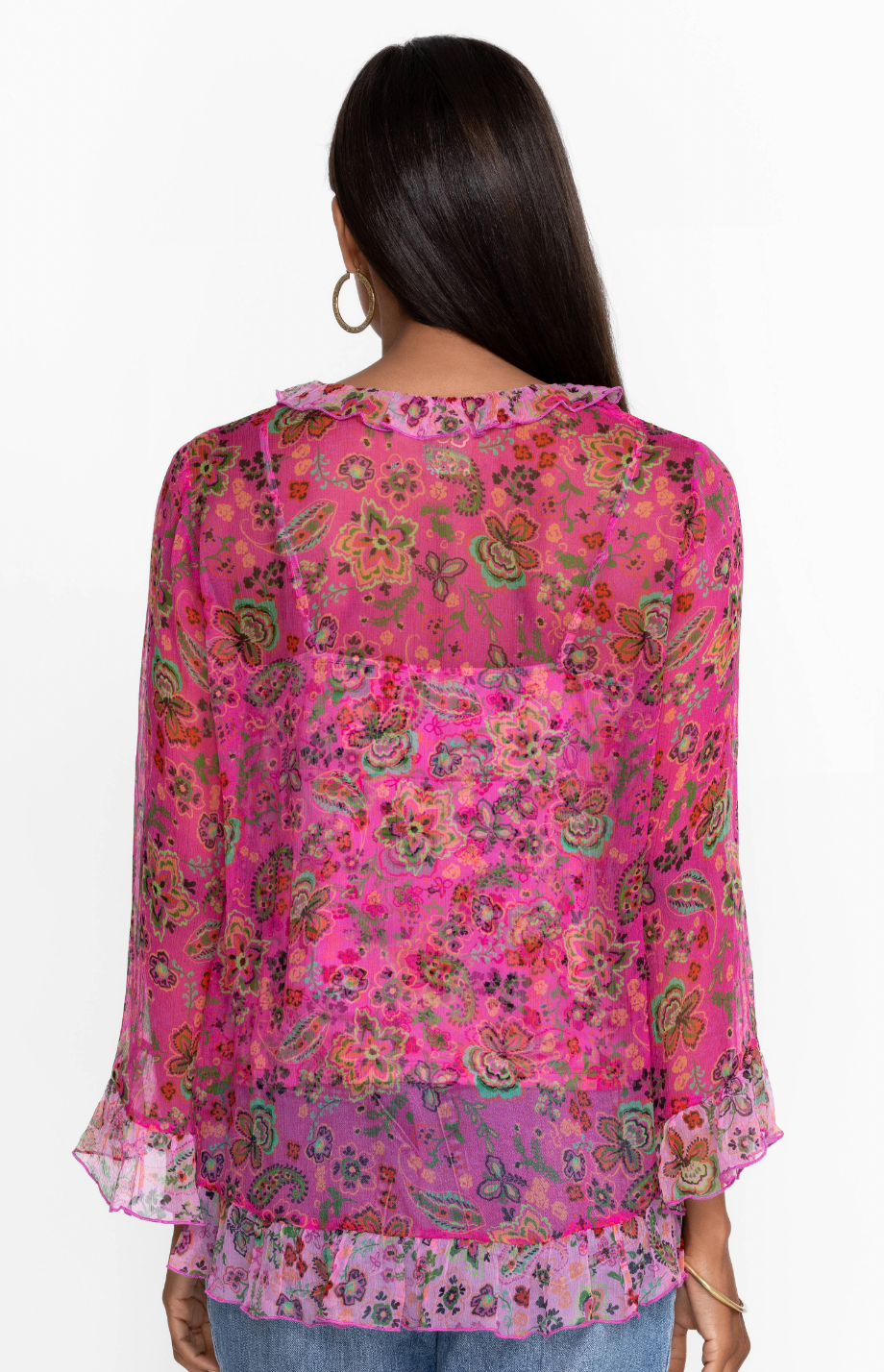 FOXGLOVE SILK BLOUSE/ JOHNNY WAS
