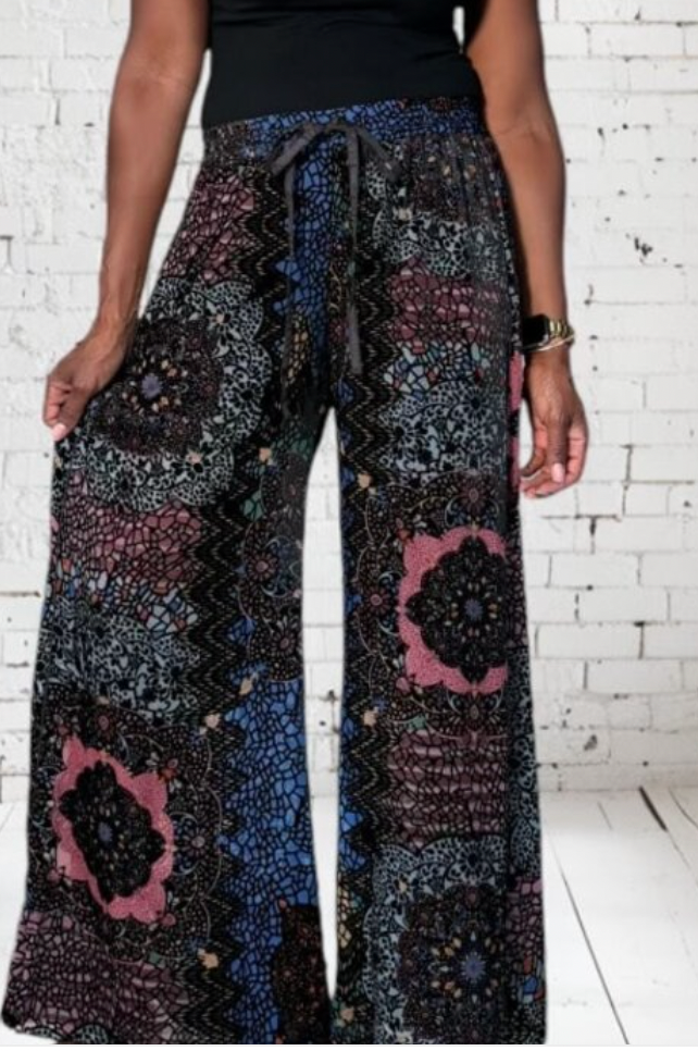 Axelle Wideleg Burnout Pant / JOHNNY WAS