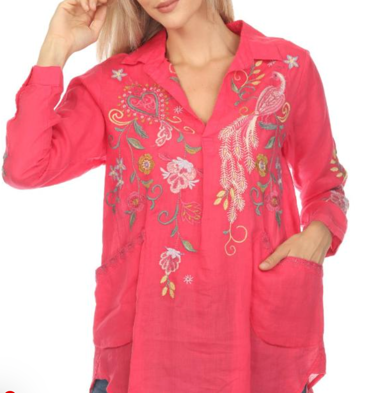  ASHLEE HENLEY POPOVER TUNIC/ JOHNNY WAS