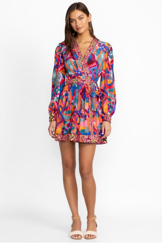 SUMMER DAYDREAM SILK MINI DRESS /JOHNNY WAS