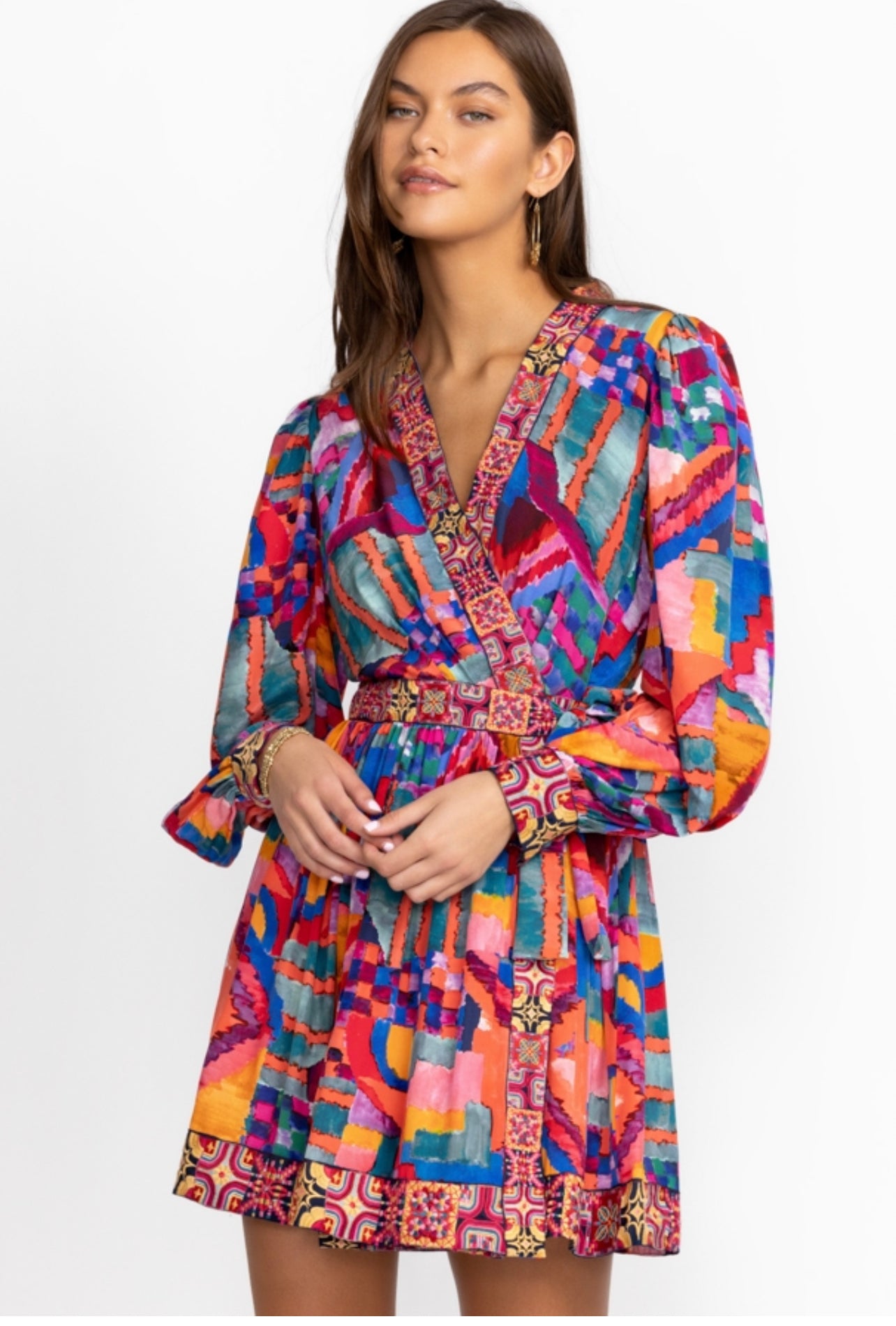 SUMMER DAYDREAM SILK MINI DRESS /JOHNNY WAS