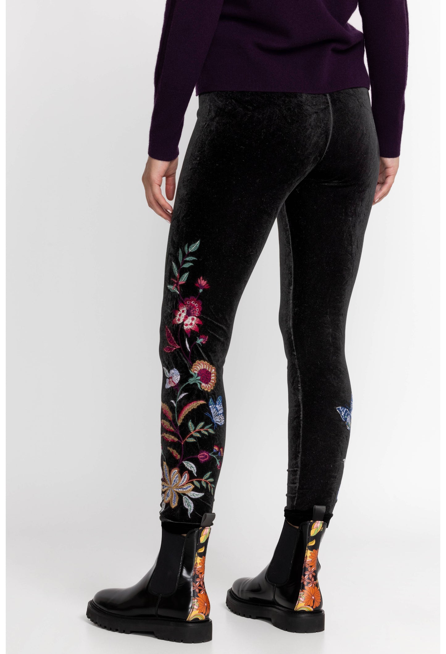 SANDRA  STRETCH VELVET LEGGINS/ JOHNNY WAS