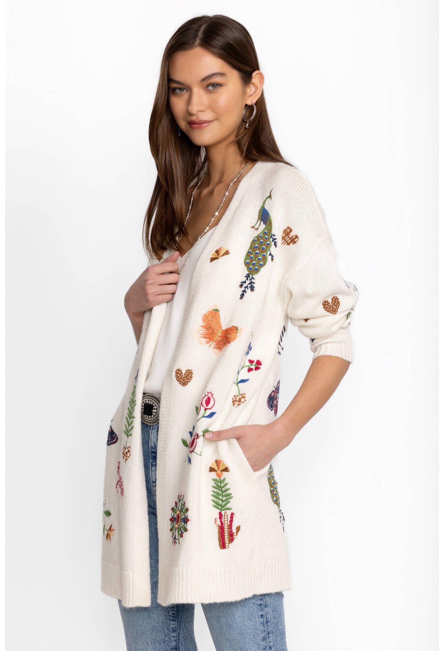 ADELA LONG CARDIGAN/ JOHNNY WAS