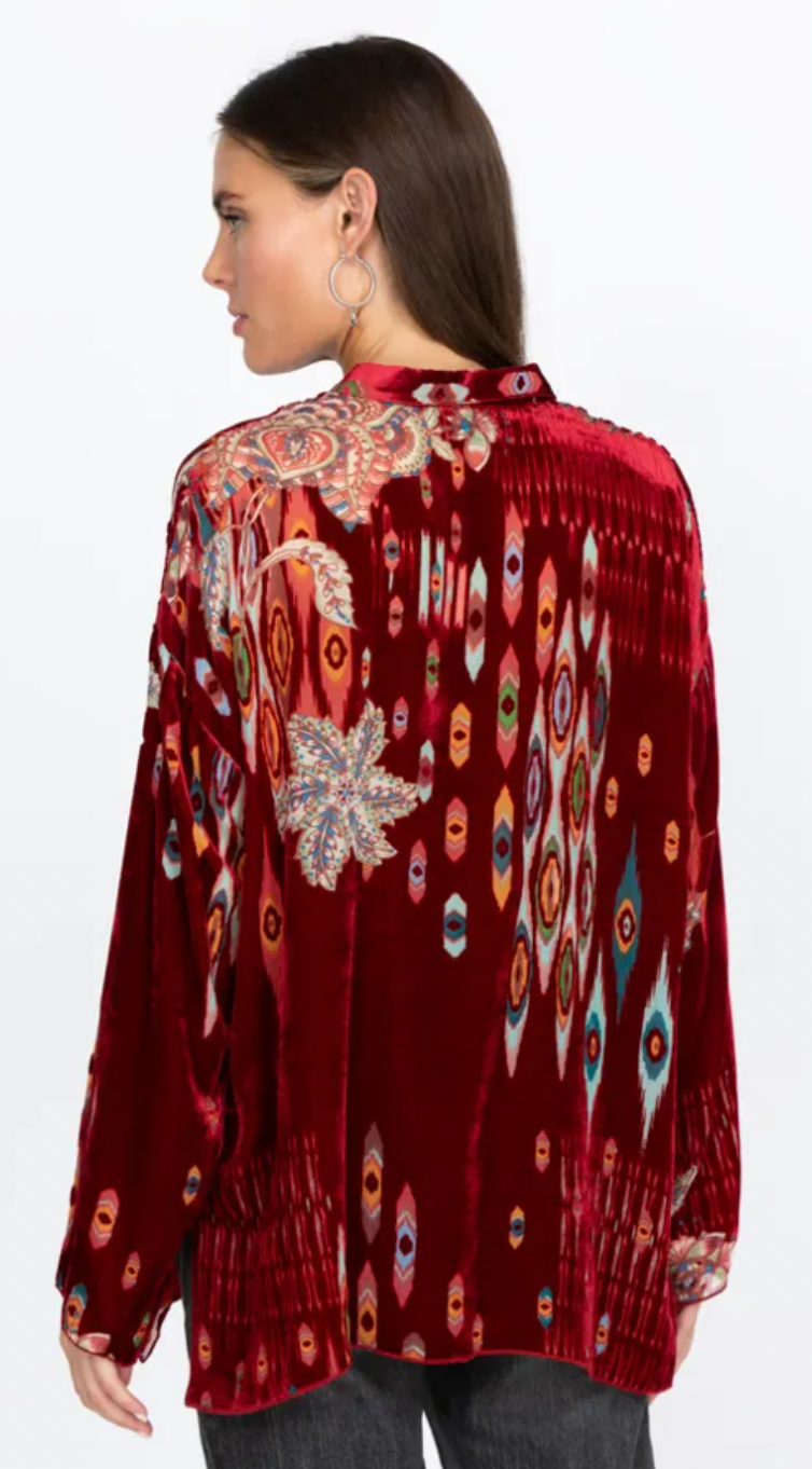 BLUSA FEATHER BURNOUT MARA /  JOHNNY WAS