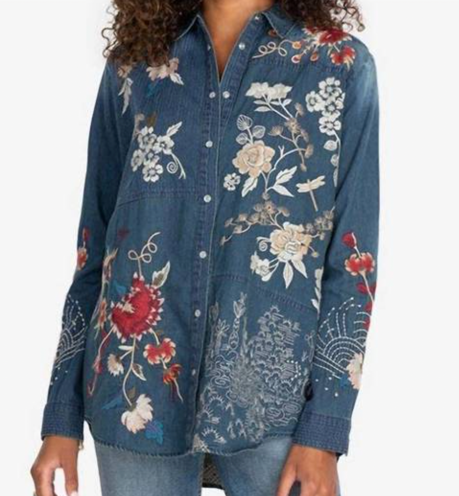 BLUSA FREJA PANELED OVERSIZED / JOHNNY WAS