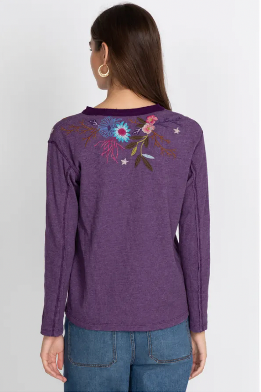 BLUSA TERMICA ULLA RAW SEAM HENLEY / JOHNNY WAS